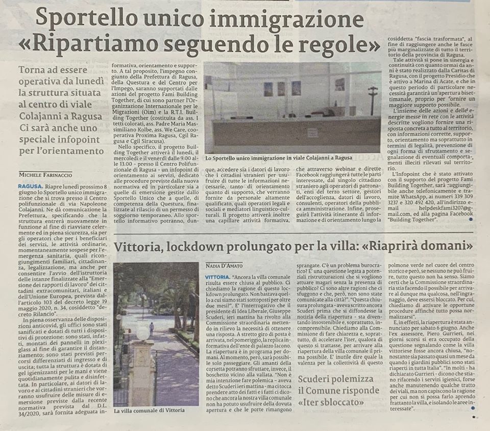 Sportello unico immigrazione <<Ripartiamo seguendo le regole>> - La Sicilia